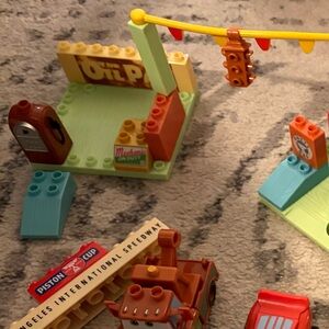 Vintage Disney Pixar cars Mega Bloks Tow Mater Lightning McQueen